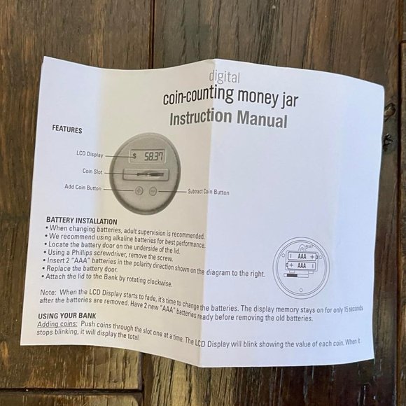 NIB - BLACK SERIES Digital Counting Money Jar - Picture 10 of 10